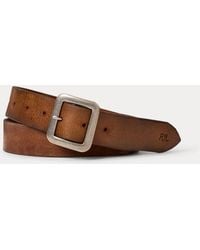 RRL - Hand-Burnished Leather Belt - Lyst