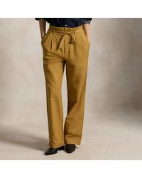 Polo Ralph Lauren - Cotton-Linen Notch Pleated Trouser - Lyst