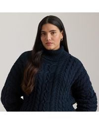 Ralph Lauren - Ralph Lauren Cable-Knit Turtleneck Sweater - Lyst