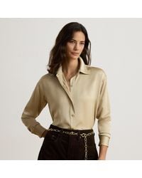 Ralph Lauren - Relaxed Fit Satin Charmeuse Shirt - Lyst