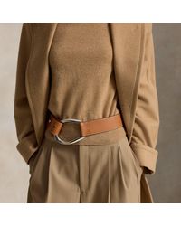 Polo Ralph Lauren - Stirrup-Buckle Wide Leather Belt - Lyst
