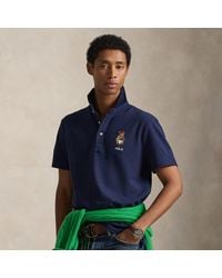 Polo Ralph Lauren - Custom Slim Fit Polo Bear Mesh Polo - Lyst