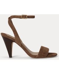 Ralph Lauren - Gracy Sheep-Suede Sandal - Lyst