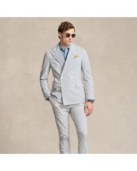 Polo Ralph Lauren - Seersucker-Anzughose mit Falten - Lyst