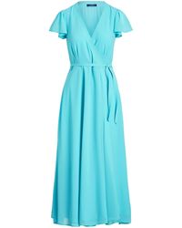 ralph lauren green wrap dress
