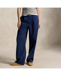 Polo Ralph Lauren - Pleated Cotton-Blend Relaxed Trouser - Lyst
