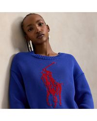 Polo Ralph Lauren - Big Pony Cotton Crewneck Jumper - Lyst