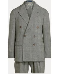 Traje Polo en sarga de lana con cuadros Polo Ralph Lauren de Lana de color Gris para hombre Hombre Ropa de Trajes 