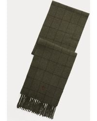 Polo Ralph Lauren - Windowpane Plaid Wool-Blend Scarf - Lyst