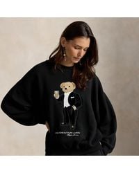Polo Ralph Lauren - Martini Polo Bear-Patch Fleece Crewneck - Lyst