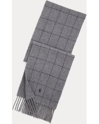 Polo Ralph Lauren - Windowpane Plaid Wool-Blend Scarf - Lyst