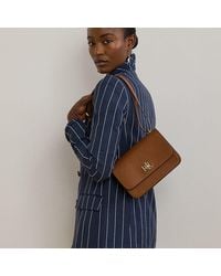 Ralph Lauren - Sophee Medium Leren Tas Met Textuur - Lyst