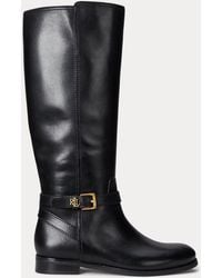 Ralph Lauren - Hoher Stiefel Brooke Ii Aus Leder - Lyst