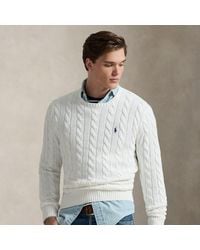 Polo Ralph Lauren - Cable-Knit Cotton Sweater - Lyst