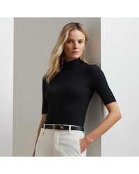 Ralph Lauren - Ralph Lauren Jersey Turtleneck Top - Lyst