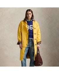 Polo Ralph Lauren - Abrigo De Sarga Con Cuello De Pana - Lyst