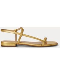 Ralph Lauren - Lainee Metallic Nappa Leather Sandal - Lyst