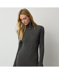 Ralph Lauren - Silk-Blend Mouliné Tunic Jumper - Lyst