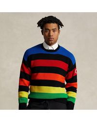 Polo Ralph Lauren - Logo Striped Wool-blend Jumper - Lyst