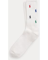 Polo Ralph Lauren - Multicolour Pony Cotton-blend Crew Socks - Lyst