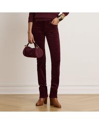 Ralph Lauren - Mid-Rise Corduroy Slim Straight Trousers - Lyst