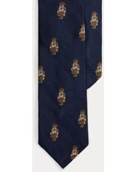 Polo Ralph Lauren - Zijden Repp Stropdas Met Polo Bear - Lyst