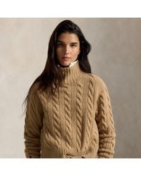 Polo Ralph Lauren - Cable-Knit Wool-Cashmere Turtleneck - Lyst