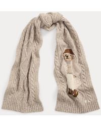 Polo Ralph Lauren - Écharpe Polo Bear Tricot D'Aran En Laine - Lyst