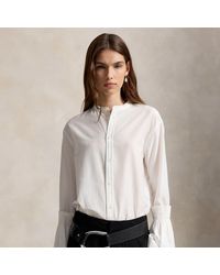 Polo Ralph Lauren - Cotton-Silk Bell-Sleeve Shirt - Lyst