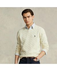 Polo Ralph Lauren - Woll-Kaschmir-pullover mit Zopfmuster - Lyst