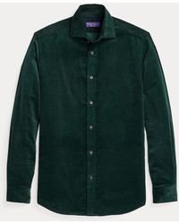 Camicia stretch Tailored-FitRalph Lauren Purple Label in Cotone da Uomo colore Blu Uomo Abbigliamento da Camicie da Camicie casual e con bottoni 