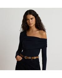 Ralph Lauren - Jersey Asymmetrical One-Shoulder Top - Lyst