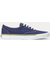 Polo Ralph Lauren - Keaton Washed Canvas Trainer - Lyst