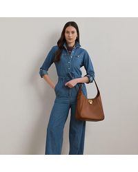 Ralph Lauren - Denim Wide-Leg Jumpsuit - Lyst
