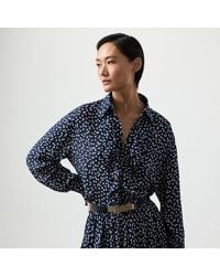 Ralph Lauren - Addison Ruffle-Trim Geo-Print Shirt - Lyst