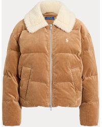 Polo Ralph Lauren - Fleece-Collar Corduroy Down Puffer - Lyst