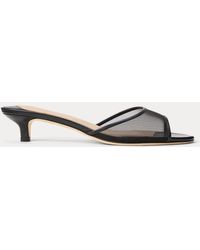 Ralph Lauren - Francesca Leather & Mesh Mule Sandal - Lyst