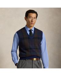 Polo Ralph Lauren - Plaid Wool-Cotton Sweater Vest - Lyst