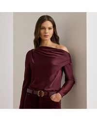 Ralph Lauren - Schulterfreie Bluse Aus Satin-Charmeuse - Lyst