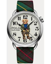 Polo Ralph Lauren - 42-mm-Armbanduhr mit Denim Flag Bear - Lyst