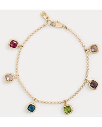 Ralph Lauren - Plated Bezel Stone Station Bracelet - Lyst