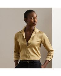 Ralph Lauren - Classic Fit Satijnen Charmeuse Overhemd - Lyst