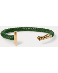 Ralph Lauren - Braided Antiqued Brass Polo Mallet Cuff - Lyst
