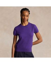 Polo Ralph Lauren - Cotton-blend Short-sleeve Jumper - Lyst