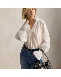 Polo Ralph Lauren - Polo Id Stud Leather Small Shoulder Bag - Lyst