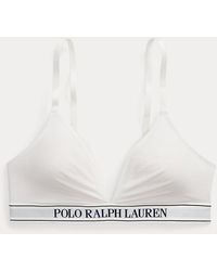 Polo Ralph Lauren - Triangel-Bralette Met Logoband - Lyst