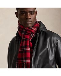 Polo Ralph Lauren - Plaid Fringe Wool Scarf - Lyst