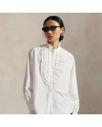 Polo Ralph Lauren - Pleated-Bib Cotton-Silk Shirt - Lyst