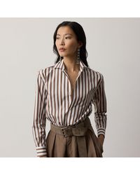 Ralph Lauren - Capri Relaxed Fit Striped Cotton Shirt - Lyst