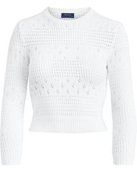polo ralph lauren pointelle wool sweater dress